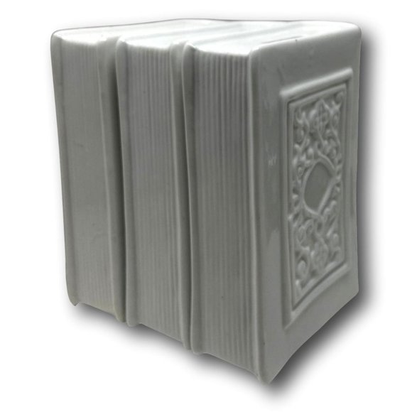 Vintage Other - Vintage Porcelain White Coin Slot Book Banks - Set